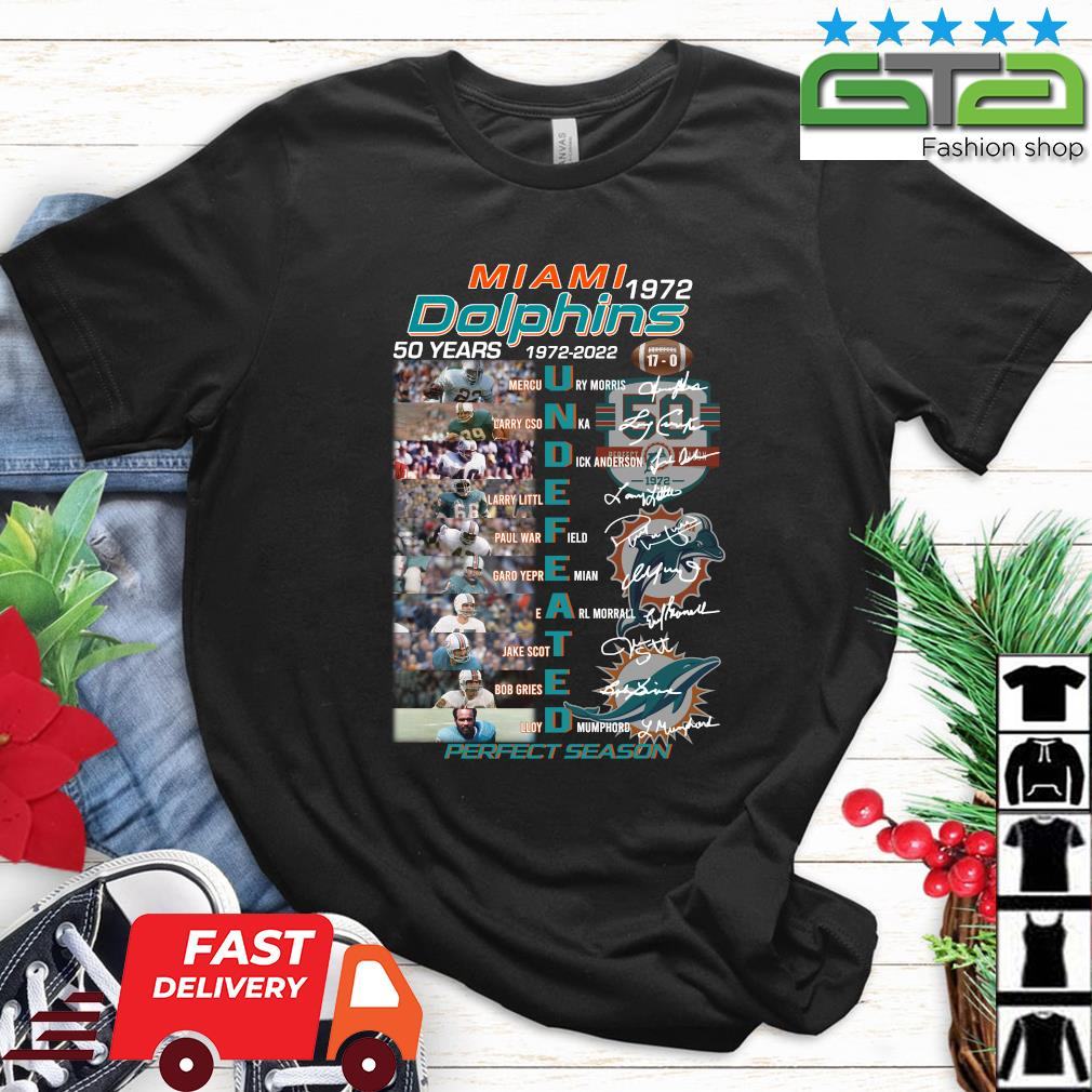 Miami Dolphins 50 Years 1972-2022 Undefeated Perfect Season Signatures ...