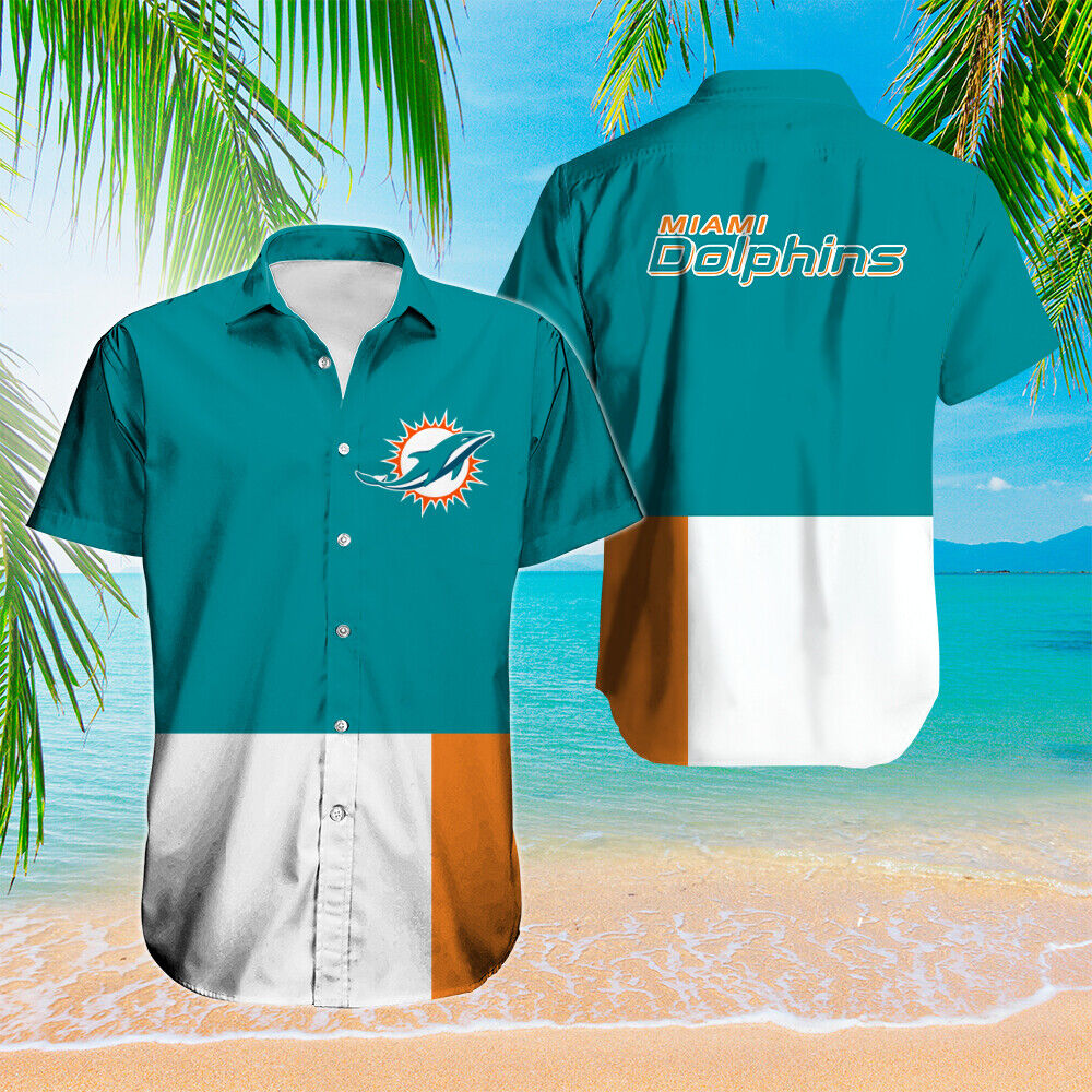 Miami Dolphins Hawaiian Shirts Men Button V1