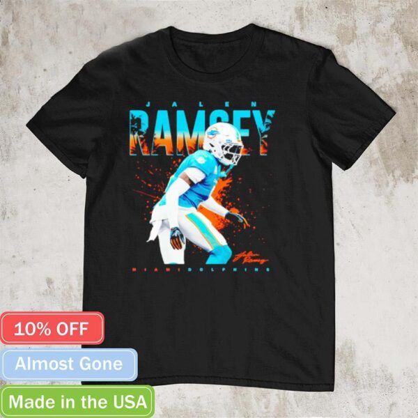 Jalen Ramsey Miami Dolphins football player signature shirt