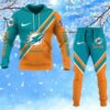 Miami Dolphins 3D Unisex Hoodie And Long Pants All Over Print For Fans