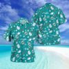 Miami Dolphins Christmas Pattern Button Down Tropical Hawaiian Shirt