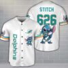 Miami Dolphins Lilo And Stitch Champions Baseball Jersey Shirt Custom Name Number Team Gift