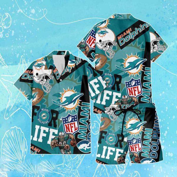 Miami Dolphins NFL Combo Hawaiian Shirt & Short Trending Gift For Fans