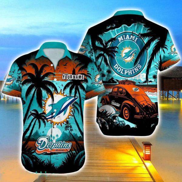 Miami Dolphins NFL-Hawaii Shirt Custom Name Car Lover Design For Fans