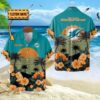 Miami Dolphins NFL Team Hawaiian Shirt Floral Beach Pattern Custom Name