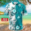 Miami Dolphins Personalized Name Tropiacal Flower AOP Hawaiian Shirt Summer Gift