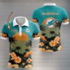 Miami Dolphins Polo Shirt 3D Custom Name Summer Gift For Fans