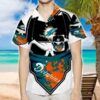 Miami Dolphins Skull Art 2 3D Hawaiian Shirt For Men And Women