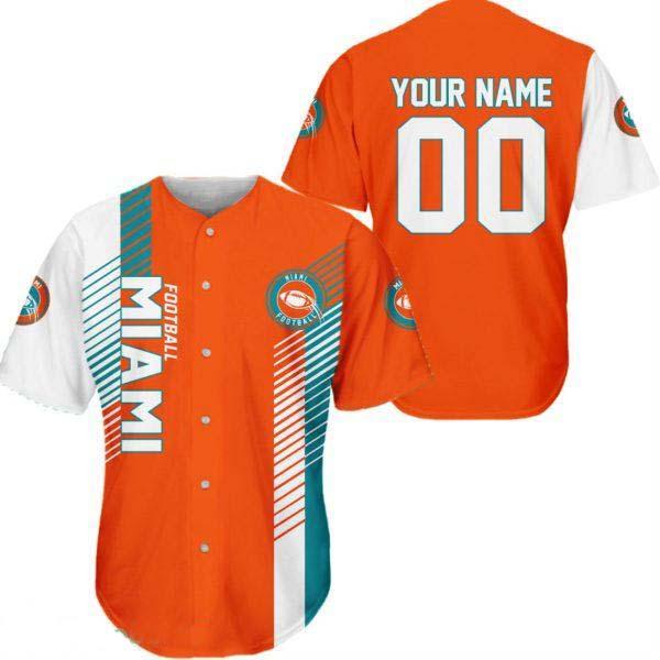 Miami Team Baseball Lover Gift Custom Name Number Baseball Jersey Shirt