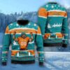 NFL Miami Dolphins Custom Name And Number 3D Ugly Christmas Sweater Christmas Gift For Sport Fans