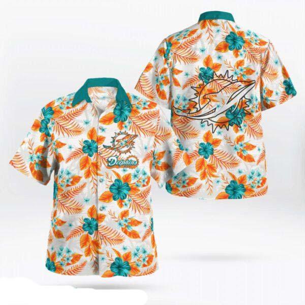 NFL Miami Dolphins Hawaiian Floral 3D All Over Printed Hawaii Shirt Summer Gift