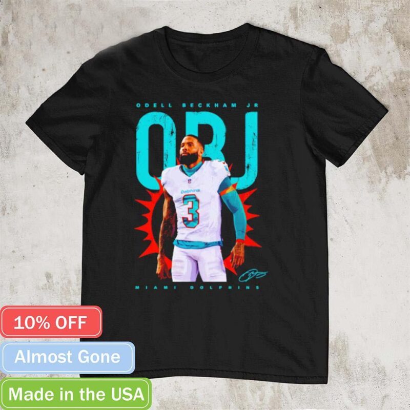 Odell Beckham Jr OBJ Miami Dolphins signature shirt