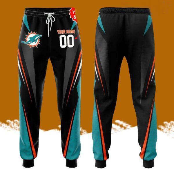 Personalized Miami Dolphins Professional Football Team All Over Print 3D Long Pants Black