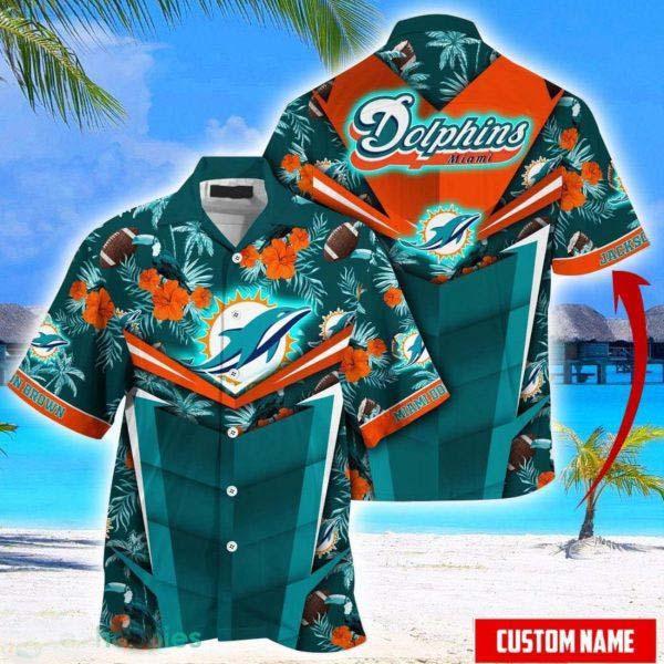 Personalized Name NFL Miami Dolphins Hawaiian Shirt Summer Football Aloha Shirt For Men And Women