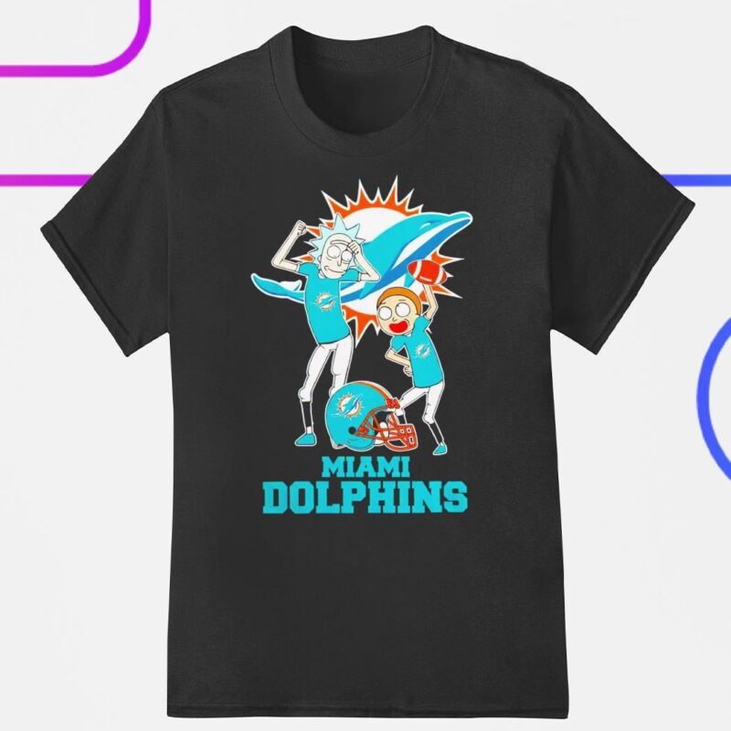 Rick and Morty Cartoon Miami Dolphins Football Helmet Logo 2024 shirt