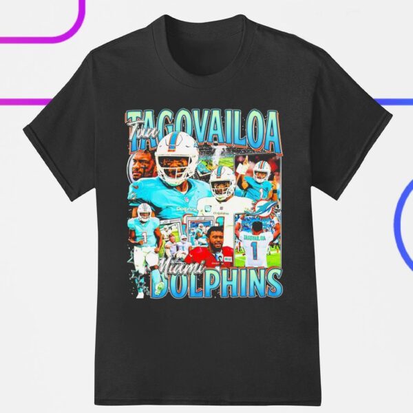 Tua Tagovailoa Miami Dolphins football player graphic poster shirt