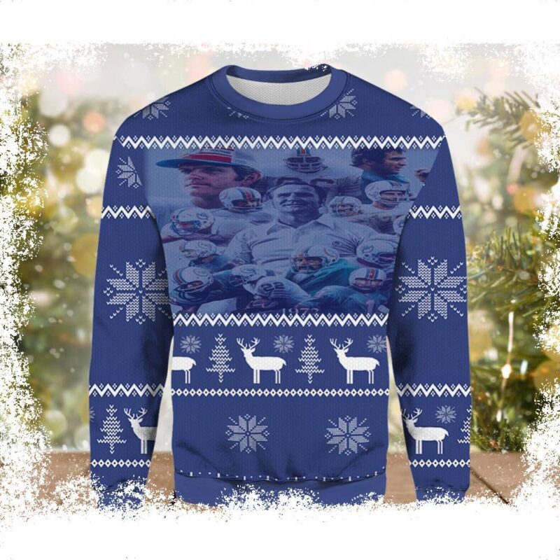 Miami Dolphins 1972 Ugly Chirmas Sweater - available at - miamidolphinsfanstore.com