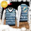 Miami Dolphins Custom Name New Style Sweater Miami Dolphins Ghile Style 3D Print Christmas Sweater - available at - miamidolphinsfanstore.com